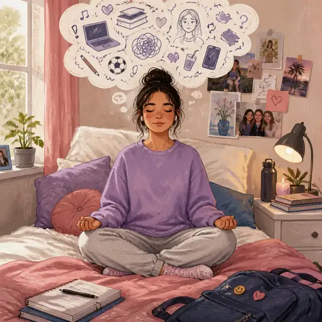 Editorial illustration for the How to meditate, even if your mind won't sit still guide