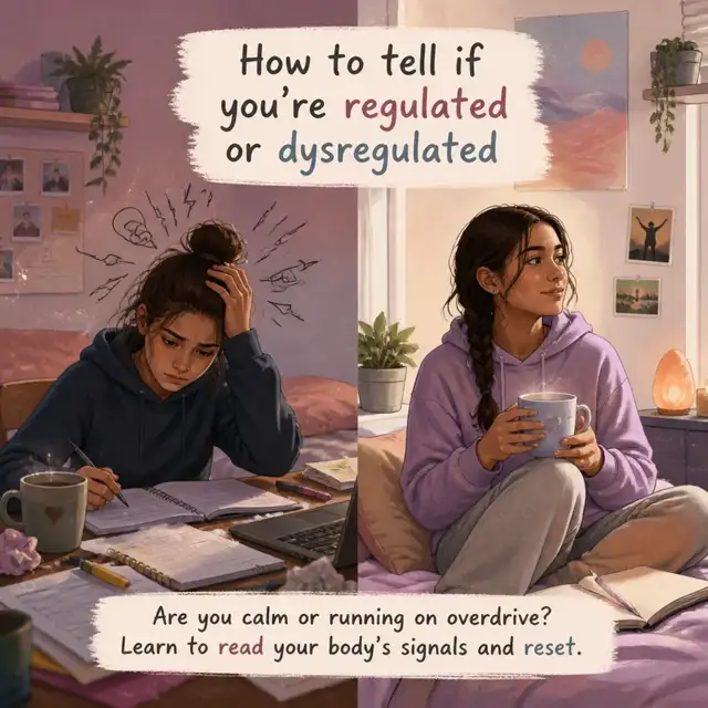 Editorial illustration for the How to tell if you're regulated or dysregulated guide