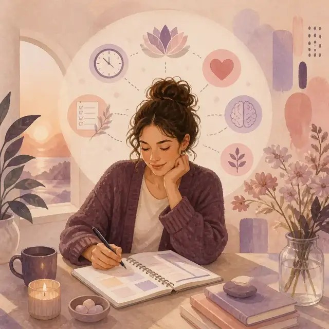 Editorial illustration for the Managing ADHD as an adult guide