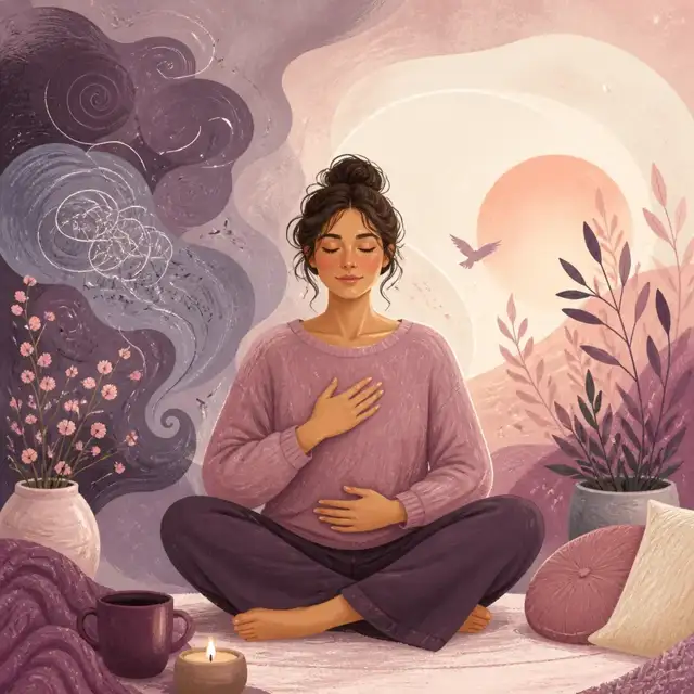 Editorial illustration for the Understanding anxiety and how to calm it guide
