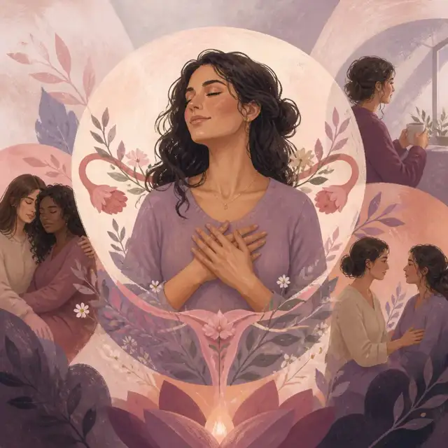 Editorial illustration for the Endometriosis: when it was never “just a bad period” guide
