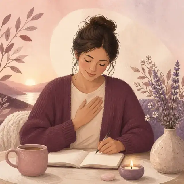 Editorial illustration for the A simple gratitude practice for hard days guide