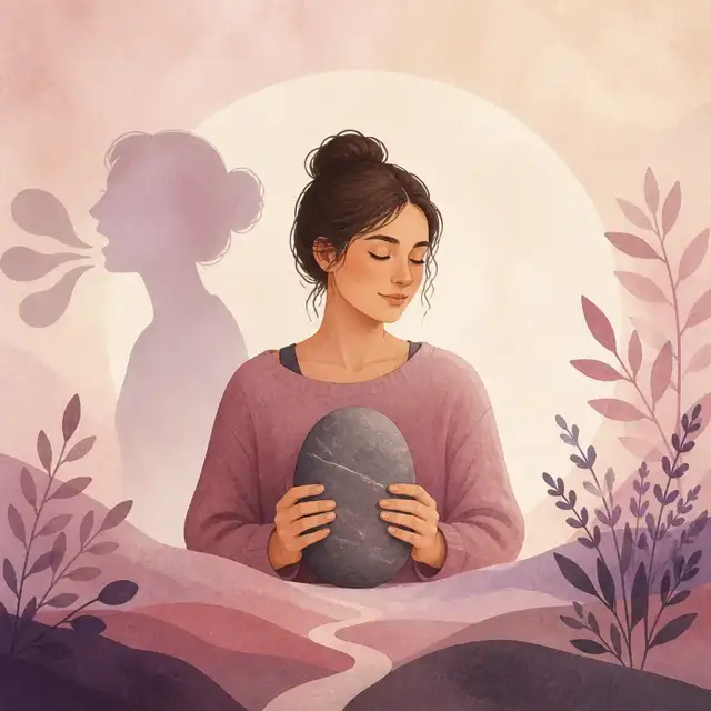 Editorial illustration for the The grey rock method, explained simply guide
