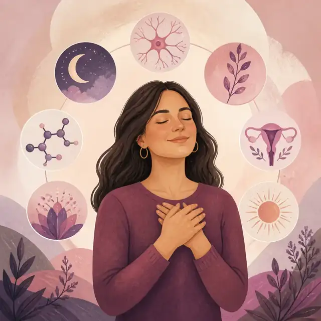 Editorial illustration for the Your hormones, explained, and how each one moves your mood guide