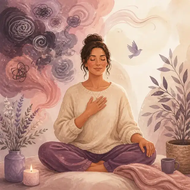 Editorial illustration for the How to meditate, even if your mind won't sit still guide