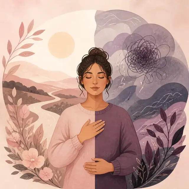 Editorial illustration for the Recognising a regulated versus dysregulated nervous system guide