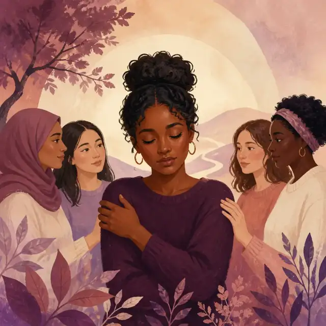 Editorial illustration for the Experiencing racism, holding yourself through it and getting support guide
