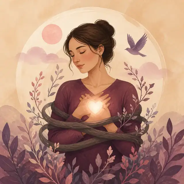 Editorial illustration for the Understanding trauma bonds guide